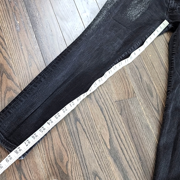 True Religion Casey Low Rise Super Skinny Glittered Black Jeans - Picture 9 of 12